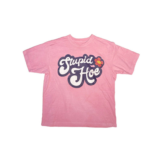 Stupid Hoe T-shirt DirtyPink